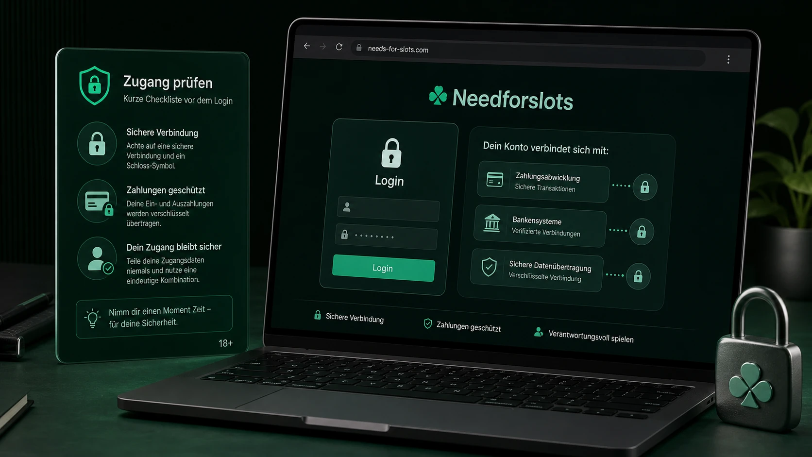 Need for Slots Casino Login: Account-Zugang nicht blind nutzen